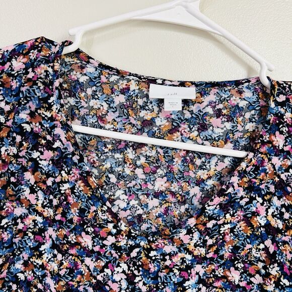 J. Jill Tops - J. Jill Colorful Dixie Floral Billowy Lightweight Flowy Blouse Boho Size Large